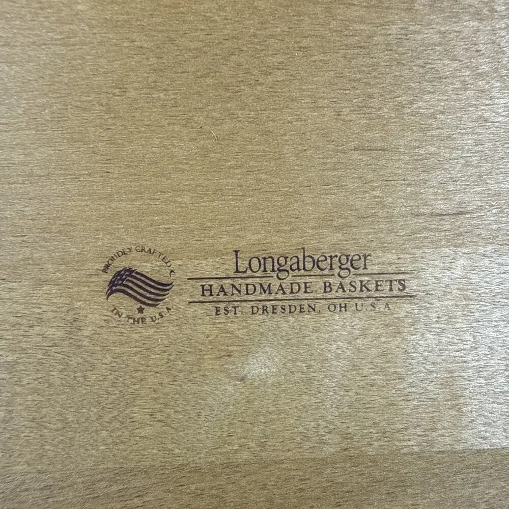 Longaberger 2010 Christmas Falling Snow Basket Red Weave Warm Brown Stain